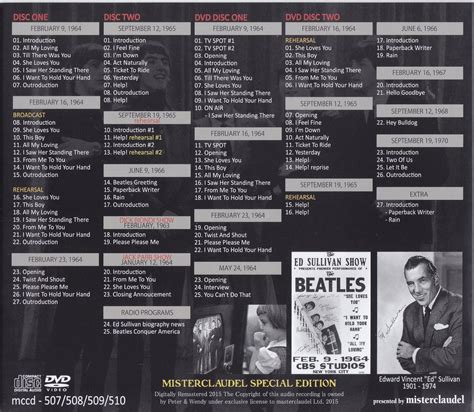 The Beatles Complete Ed Sullivan Show 1964 1970 2 CD 2 DVD Very Rare CDs