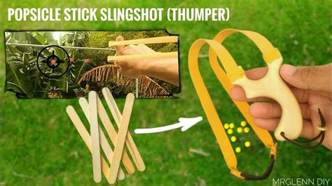 How To Make Slingshot Catapult With Popsicle Stick Thumper