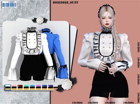 Lin Dian S [dian]retro Palace Dress Sims Sims 4 Clothing Sims 4