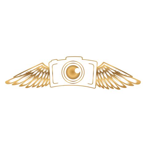 Creative Golden Photography Wing Camera Logo Photography Camera Logo