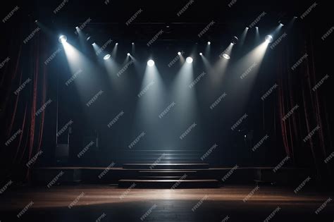 Premium Photo | Spotlight on dark stage background