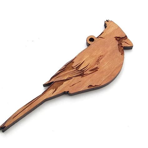 Cardinal Ornament Realistic Wooden Carved Cardinal Christmas Etsy