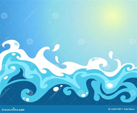 Golven Vector Illustratie Illustration Of Blauw Nave 16457189