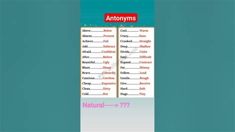 Antonyms # opposite words # contradict# English Grammar # learn new ...