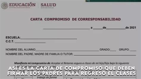 Padres Deben Firmar Carta Compromiso Para Regreso Clases