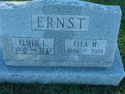 Elmer Louis Ernst 1903 1981 Find A Grave Memorial