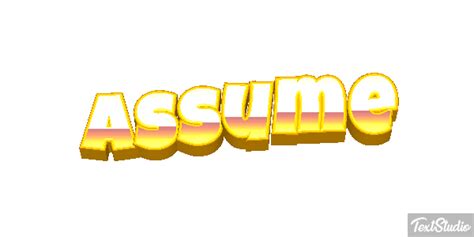 assume word animated gif logo designs