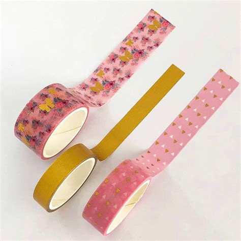 Washi Tape Shine Rosa 3Un Loja May Journals