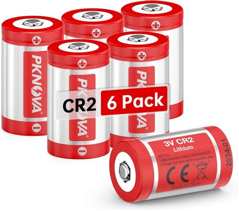 Amazon PKNOVA CR2 Battery 6 Pack CR2 3V Lithium Batteries Long