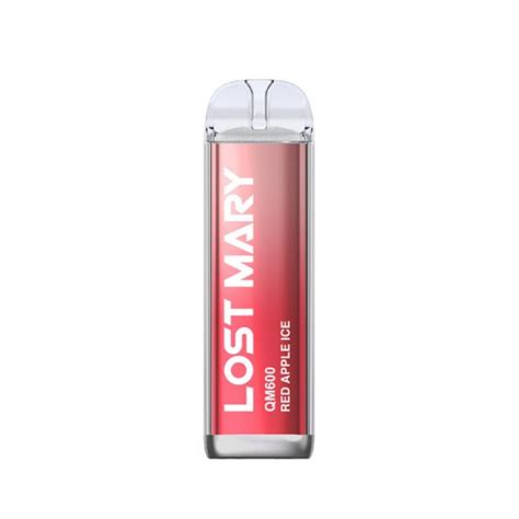 Lost Mary Red Apple Ice Qm600 20mg Disposable Vape Bar Vapouriz Uk