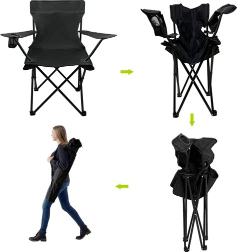 Awh 2packs Lawn Chairs Portable Chair With Strap Bag Beach Chairs Folding Lightweight Sturdy