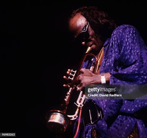 american jazz trumpeter  composer miles davis performs