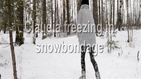 Snow Bondage Naked Barefoot Claudia Tied Up On A Cold Winter Day MP4 Medium Bitrate Act Of