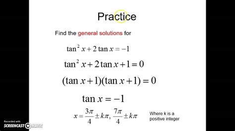 Using Identities To Solve Trig Equations Youtube