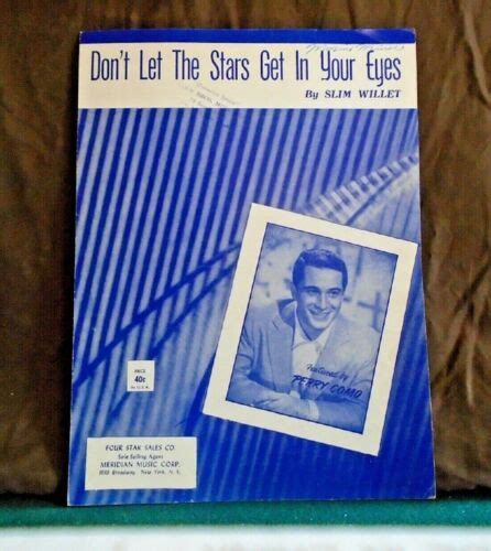 Sheet Music Don T Let The Stars Get In Your Eyes By Perry Como