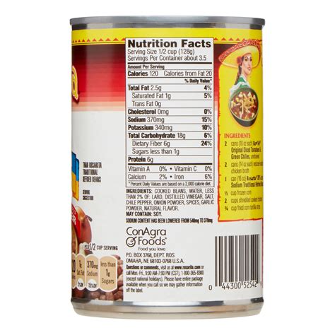 refried beans nutrition