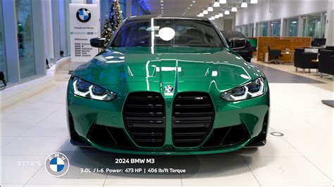 2024 BMW M3 Sedan Isle Man Green Metallic Merino Leather YouTube