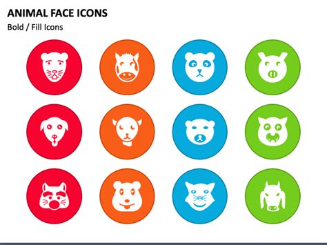 Animal Face Icons for PowerPoint and Google Slides - PPT Slides