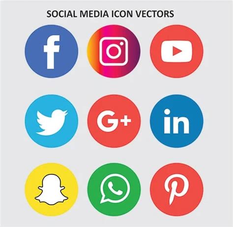 Free Social Media Icons Vector PSD and Cdr Download - Computerartist ...