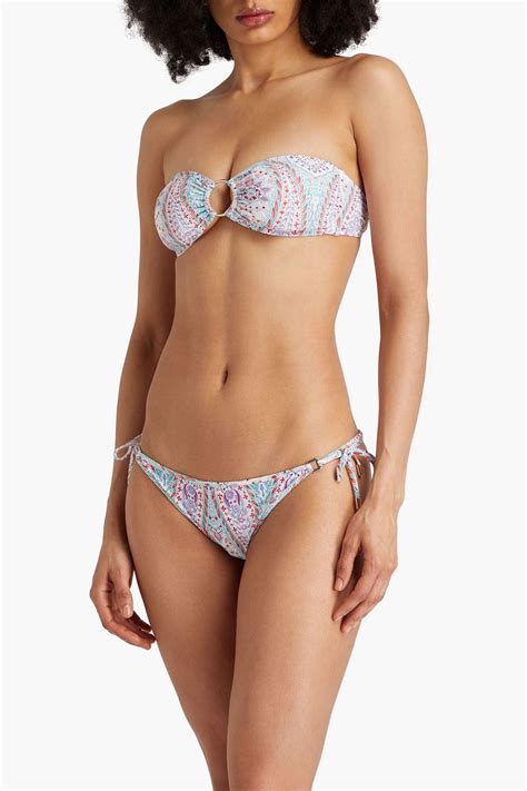 MELISSA ODABASH Malta Artemis Paisley Print Low Rise Bikini Briefs