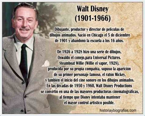 Biografia Walt Disney Resumen De Vida Del Creador Del Cine Animado