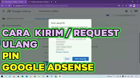 Cara Request Ulang Pin Google Adsense Ke Terbaru Youtube