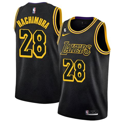 Rui Hachimura Los Angeles Lakers All Stitched Jersey Black M