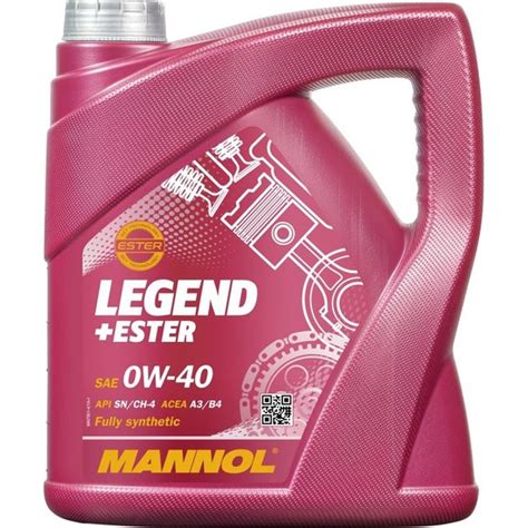 Mannol Mn Legend Ester Sae W Api Sn Cf Litre Fiyat