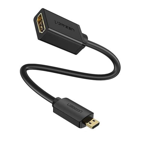 Adaptor Video UGREEN 20134 Micro HDMI Tata HDMI Mama 4K 20cm Negru