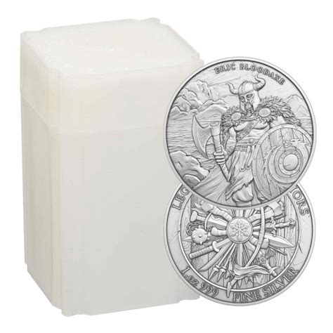 Silvertowne Mint Set Of 20 1 Troy Oz Eric Bloodaxe 999 Pure Silver