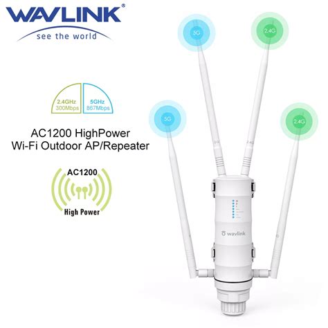 Wavlink Ac High Power Wi Fi Outdoor Ap Repeater Router With Poe And