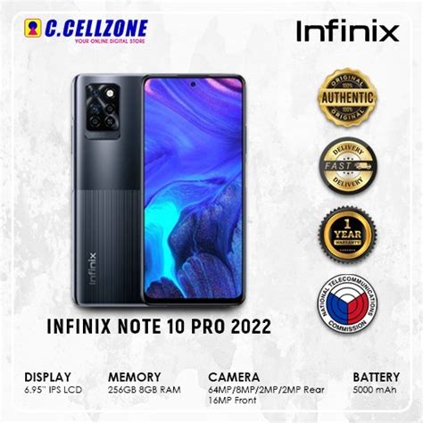 Infinix Note 10 Pro 8gb 256gb 4g Lte Helio G95 5000 Mah Shopee Philippines