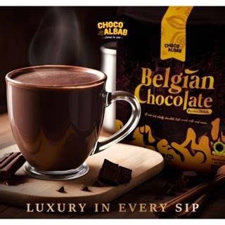 Choco Albab Belgian Chocolate Premix Drink 20 Sticks Shopee Malaysia