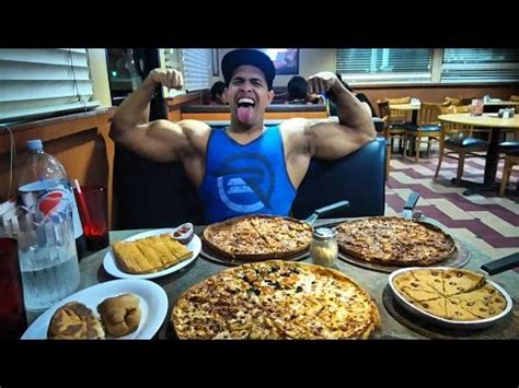 Pizza Eating Challenge Calories Epic Cheat Meal Youtube