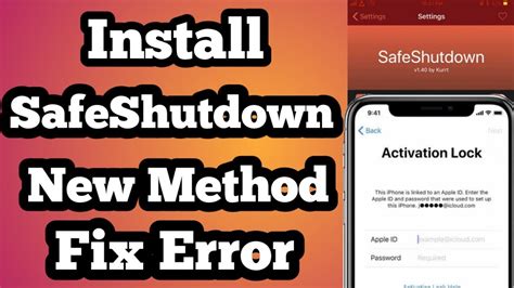 Install Safeshutdown Fix Hang On Logo When Restart Device After Bypass Icloud Youtube