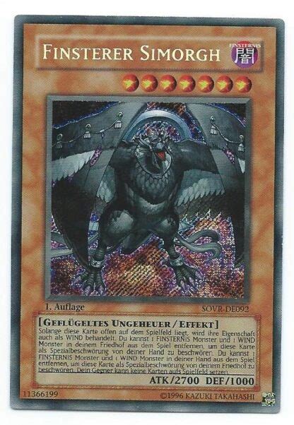 Yugioh Dark Simorgh German Sovr En092 Secret Rare 1st Edition Mox Beta