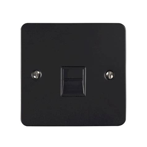 Eurolite 1 Gang Slave Phone Socket Black Insert Efmb1slmbb Ukes