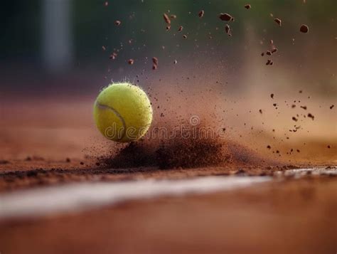 Game Set Match Tennis Ball On Clay Court Stock Image Image Of