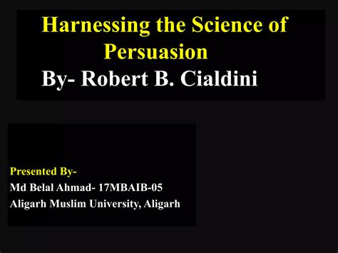 Belalharnessing The Science Of Persuasion Ppt