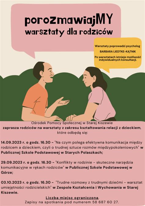 Warsztaty Dla Rodzic W Publiczna Szko A Podstawowa W Starych Polaszkach