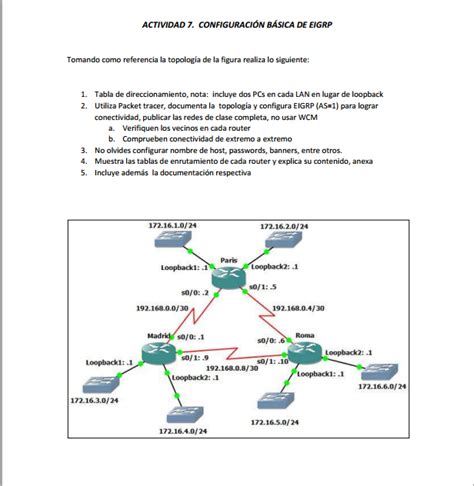 CONMUTACION REDES DE DATOS CCNA II Actividad 7 EIGRP básico