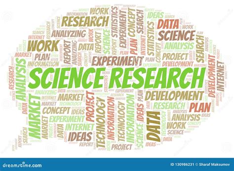 Science Research Word Cloud Stock Illustration Illustration Of