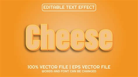 Premium Vector Editable Text Effect Modern 3d Cheese And Minimal Font