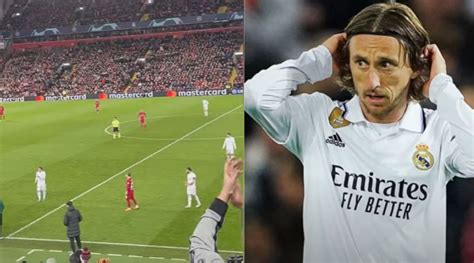 Watch Real Madrids Luka Modric Gets Standing Ovation From Liverpool