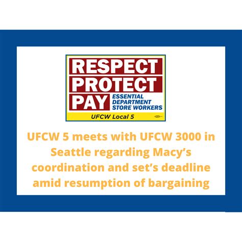 UFCW 5 meets with UFCW 3000 in Seattle regarding Macy’s coordination ...