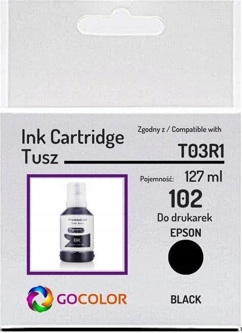 Tusz Gocolor Nowy Tusz 102 T03R140 Do Epson EcoTank ET 2400 EEP996 Do