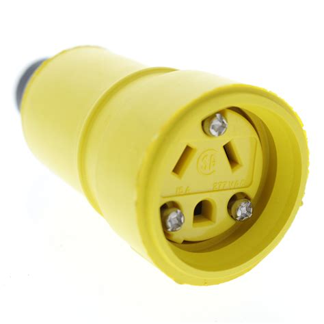 Eaton Yellow Female Watertight Straight Blade Connector 7 15R 15A 277V