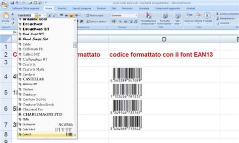 Codici A Barre Con Excel Pmi It