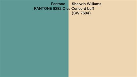 Pantone 8282 C Vs Sherwin Williams Concord Buff SW 7684 Side By Side