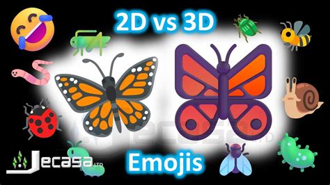 Emoji Meanings, 2D vs 3D Emojis, Part 16 - Bugs and Insects | Animals ...